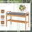 2-Tier Bamboo Shoe Bench with Storage and Padded Cushion-Gray