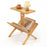 2-Tier Side Table Magazine Rack with Teak Wood Frame