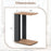 2-Tier C-Shaped Side Table with Universal Wheels and Shelf-Rustic Brown