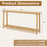 2-Tier Farmhouse Sofa Table with Teak Wood Frame and Storage Shelf