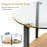 2-Tier Glass-Top Oval Coffee Table with Wooden Shelf for Living Room