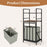 2-Tier Laundry Hamper with Tilt-out Basket-Black