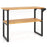 2-Tier Solid Teak Wood Bathroom Shelf with Towel Rack