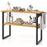 2-Tier Solid Teak Wood Bathroom Shelf with Towel Rack