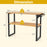 2-Tier Solid Teak Wood Bathroom Shelf with Towel Rack