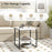 2-Tier Square End Table with Storage Shelf Reversible Design-White