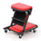 2-in-1 Folding Low Profile Mechanic Creeper with Padded Seat and 6 Wheels-Red