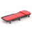 2-in-1 Folding Low Profile Mechanic Creeper with Padded Seat and 6 Wheels-Red