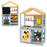 2 in 1 Wooden Mud Kitchen with Removable Water Box  and Storage Bag-Gray