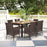 2 Pieces Outdoor PE Rattan Armchairs with Removable Cushions