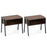 2 Pieces Stackable Night Stand Bedside End Table Set