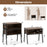 2 Pieces Stackable Night Stand Bedside End Table Set