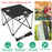 2Pcs Foldable Camping Table Portable Picnic Table Lightweight Travel Desk with 2 Cup Holders/Table Carrying Bag