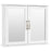 2-Tier Bathroom Wall-Mounted Mirror Storage Cabinet with Handles-White