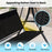 3-Person Porch Swing with Stand Outdoor Canopy Swing with Rattan Seat Back-Black