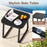 3-Piece Outdoor Glider Bistro Set with Tempered Glass Top and Metal Frame-Coffee