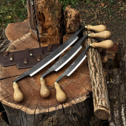 3-Piece Curved Drawknife (Palm Handles) Set