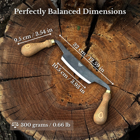 3-Piece Curved Drawknife (Palm Handles) Set