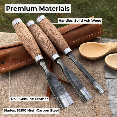 3-Piece Straight Rounded Chisel Set