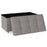 30 Inches Storage Ottoman Bench with Tray and Rubber Wood Legs-Gray