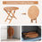 31.5 Inch Folding Patio Indonesia Teak Wood Round Coffee Table