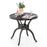 31.5 Inch Cast Aluminum Table Patio Round Dining Table with Umbrella Hole-Copper