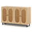 50 Inch Buffet Sideboard Cabinet with 4 Rattan Doors and Adjustable Shelves-Natural