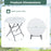 32 Inch Round Folding Table with Thick Tabletop for Picnic