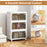 33 Gal 3-Pack Stackable Plastic Storage Bins with Lid for Bedroom Living Room-White