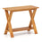 35 Inch Solid Teak Wood Console Table with Storage Shelf