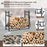 30 Inch Firewood Rack with 4 Tool Set Kindling Holders for Indoor and Outdoor