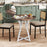 36 Inch Round Dining Table with Metal Pedestal Base-Natural