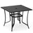 36 Inch Square Patio Table for 4 Metal Dining Table with Umbrella Hole-Black