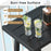 36 Inches Patio Counter Height Bar Table with Adjustable Foot Pads