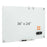 36 x 24 Inches Glass Whiteboard with Eraser and Removable Tray