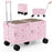 Large Foldable Utility Cart with 2-Tier Storage Crates and Telescoping Handle
