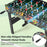 37 Inch Mini Foosball Table 2-in-1 Game Table with Detachable Legs for Tabletop-Black