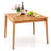 40 Inch Acacia Wood Dining Square Bistro Table with 1.96 Inch Umbrella Hole