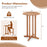 39 Inch Outdoor Acacia Wood Bar Table with Slatted Table Top