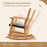 3 Pieces Acacia Wood Patio Rocking Chair Set with Side Table