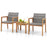 3 Pieces Patio Furniture Set  with Chair