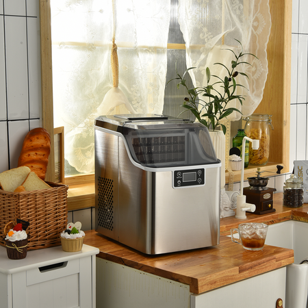 Portable Ice Maker with Scoop & Basket