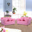 Kids Strawberry Armrest Chair Sofa with 2 Cute Strawberry Pillows-Pink
