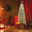 6 Feet Pre-lit Snow Flocked Artificial Pencil Christmas Tree with 250 LED Lights