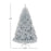 6 Feet Hinged Unlit Artificial Silver Tinsel Christmas Tree with Metal Stand