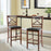 Set of 2 Bar Stools 25 Inch Counter Height Chairs with