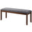 Upholstered Entryway Bench Footstool with Wood Legs