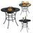 31.5 Inch Patio Fire Pit Dining Table With Cooking BBQ Grate
