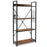 4 -Tier Industrial Open Storage Bookshelf-Coffee
