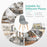 4 Pieces Modern Dining Chair Set with Wood Legs and Fabric Cushion Seat